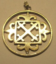 STERLING SILVER SCOTTSH CELTIC ORTAK MALCOLM GRAY  ST MAGNUS CROSS PENDANT