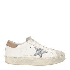 GOLDEN GOOSE Womens Hi Star Sneakers Leather Low Top White Lace Up EU 37 RRP 560