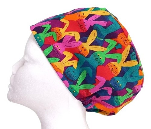 Bright rainbow bunnies scrub - bright,