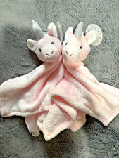Pure Baby Comforters X 2 Pink Unicorn Blankie Blanket Soft Plush TJM BNWT 