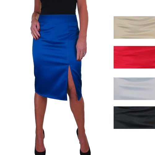 Ladies midi satin bodycon - midi,
