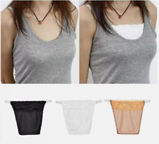 3Pcs Lady Lace Clip-on Mock Camisole Bra Insert Modesty Panel Cleavage Cover Up