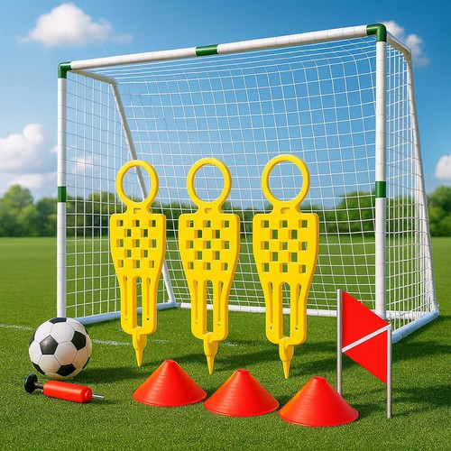 Kids football goal - kids, with
