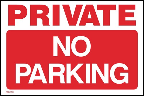 Private parking sign or - parking,
