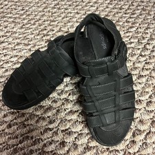 Vintage Skechers Shape Ups Fisherman Sandals Black Women's Size 6