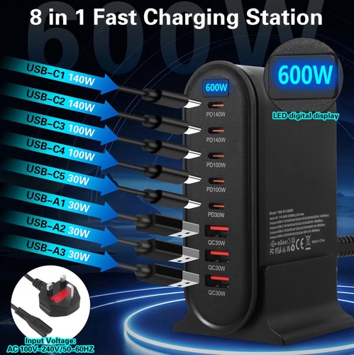600w gan charger hub - 600w,