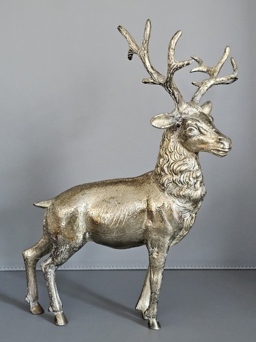 Silver plated stag deer - plated,