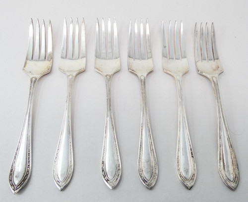 Six dessert forks set 6 - set,