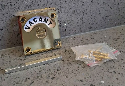 Brass vacant engaged toilet - brass,