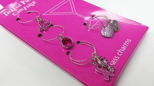 Wine glass charms tickled - glass,