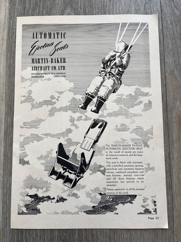 1950s advert for martin baker - for,
