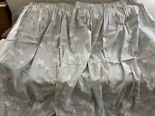 Laura Ashley Magnolia Grove Duck Egg Blue Ready Made Curtains 160cm x 180cm 