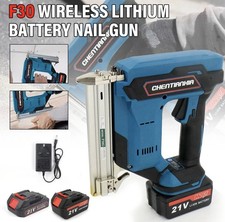 Heavy Duty Cordless Brad Nailer Nail Gun Staple Gun 2 Battey, 21V & Charger F30
