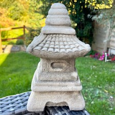 Japanese Pagoda Garden Ornament Antique Grey Zen Asian Buddhist Lawn Sculpture A