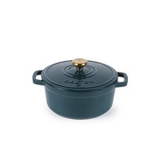Salter Chester Casserole Pot 20cm Cast Iron Dutch Oven PFAS Free All Hobs Green