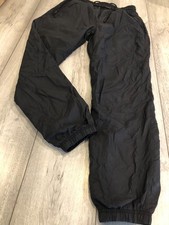 RETRO ADIDAS NYLON TRACKSUIT BOTTOMS SIZE SMALL BLACK..