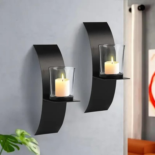 Metal 2pcs wall sconce candle - 2pcs,