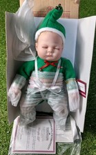Lovely New Ashton Drake Ringle Elf Sleeping Baby Christmas Doll 