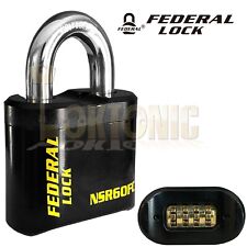 Federal NSR60 Heavy Duty 60mm High Security Combination Van Gate Garage Padlock
