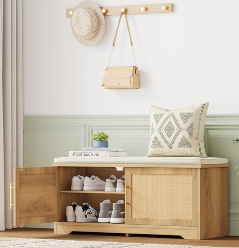 Rattan shoe storage - shoe,