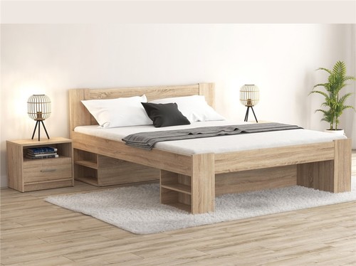 King size bed frame shelves - size,