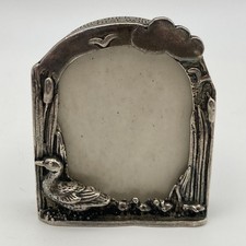 Silver Scenes 1984 Silver Plated Miniature Duck Scene Photo Frame 5.5x6.5cm