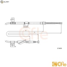 CABLE PULL PARKING BRAKE 92.17.4035 FOR ROVER HONDA ACCORD/Mk/VI/Aerodeck/IV 600