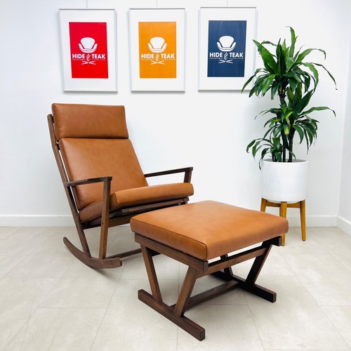 Rocking chair and footstool - footstool, by