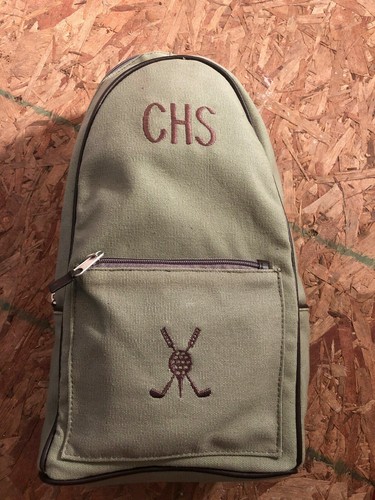 Green canvas golf shoes bag - golf,