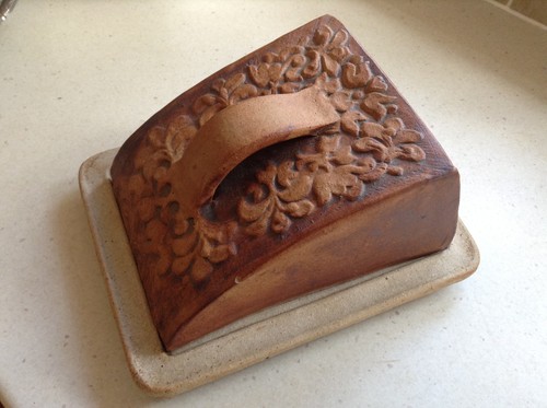 Quantock pottery cheese dish - cheese,