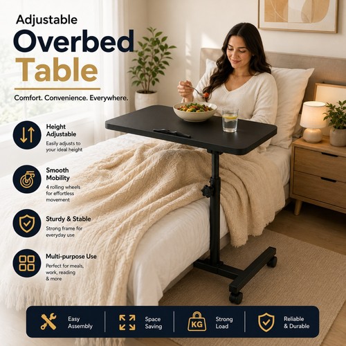 Adjustable mobile overbed - adjustable,