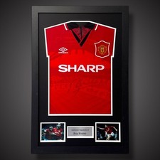 Framed Roy Keane Manchester United Signed Shirt - Private Signing With COA £299
