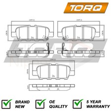 Brake Pads Set Rear Torq Fits