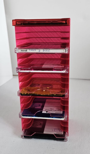 Transparent red minidisc - transparent,
