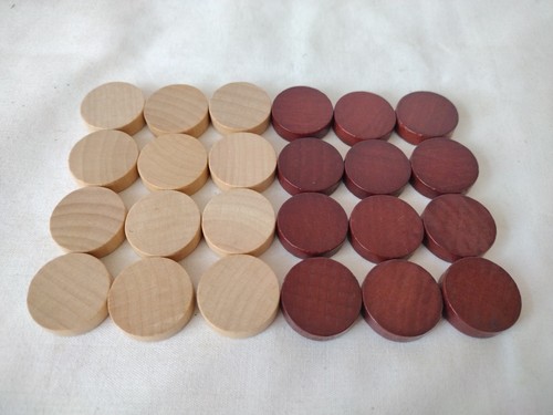 Set wooden flat draughts - wooden,
