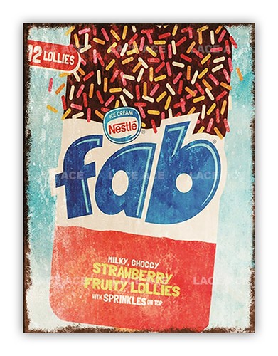 Retro fab style ice cream - style,