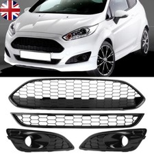 4Pcs Upper+Lower Bumper Grille Honeycomb For Ford Fiesta Zetec-S MK7 7.5 2013-17