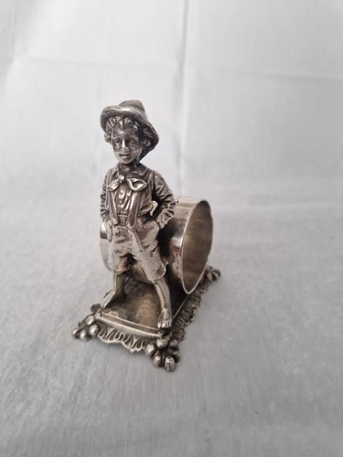 Silver plated napkin ring - plated, boy