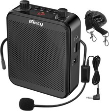 Giecy Portable Voice Amplifier with UHF Wrieless Microphone Headset, 30W G300