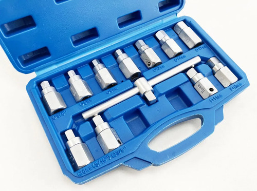 12pc drain plug key socket - 12pc,