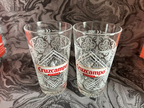 Cruzcampo half pint glasses - pint,