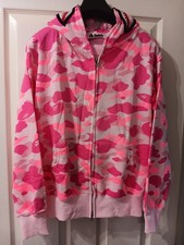 #BAPE #ABC Camo #Shark Full Zip #Hoodie – Pink – Size M – 100% Authentic