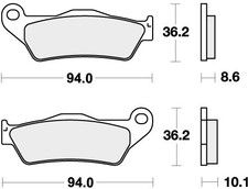 SBS Brake Pads Rear For BMW R