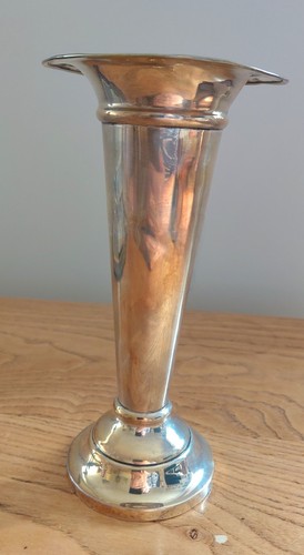 Solid silver vase - solid,