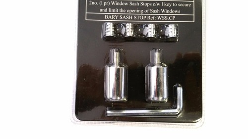 Sash window lock - lock/stop, in