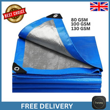 Heavy Duty Waterproof Tarpaulin Eyelets Cover Ground Sheet Camping Builders Tarp