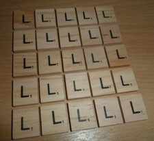 LETTERS WOOD WOODEN Pick & Mix (A - Z) SCRABBLE STYLE & NUMBER TILES