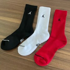 3 Pairs Air Jordan Crew Socks: Men's-Women's Everyday, Size S-L Christmas Socks