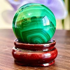 64G Natural malachite ball quartz crystal energy ball Divination meditation