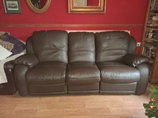 BROWN GENUINE LEATHER 2 SEATER
